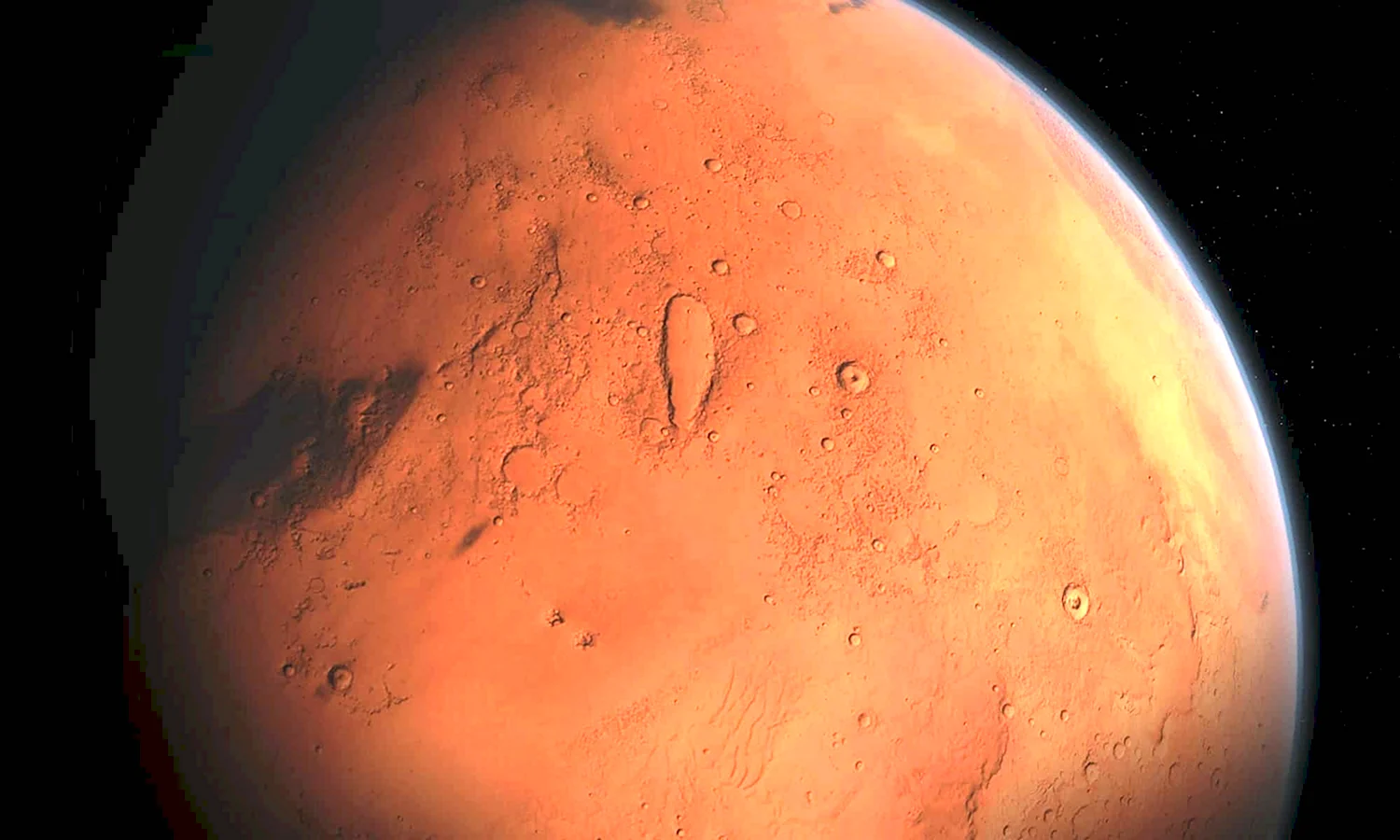 Кратер Ломоносов на Марсе