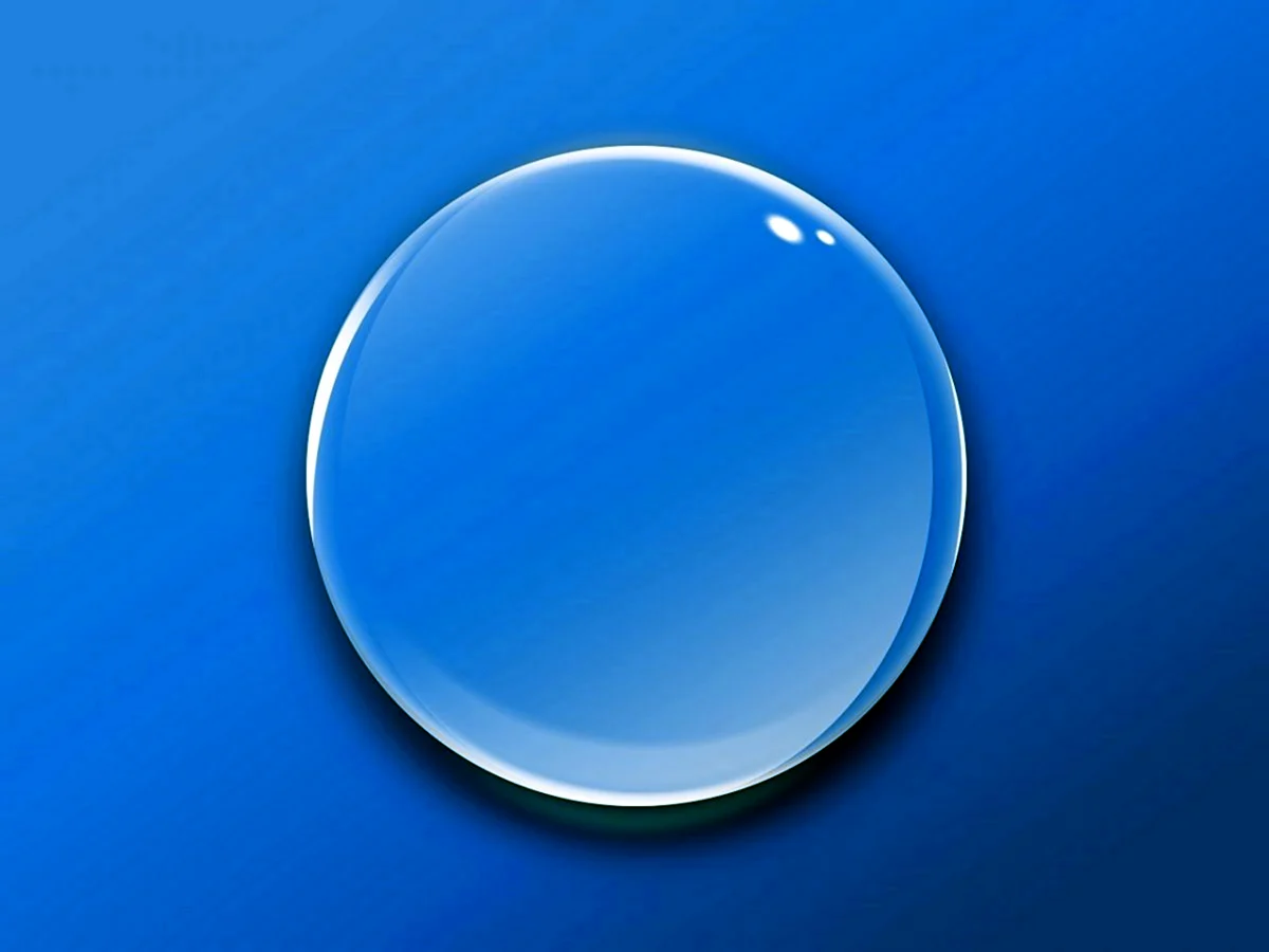 Круглая стеклянная кнопка