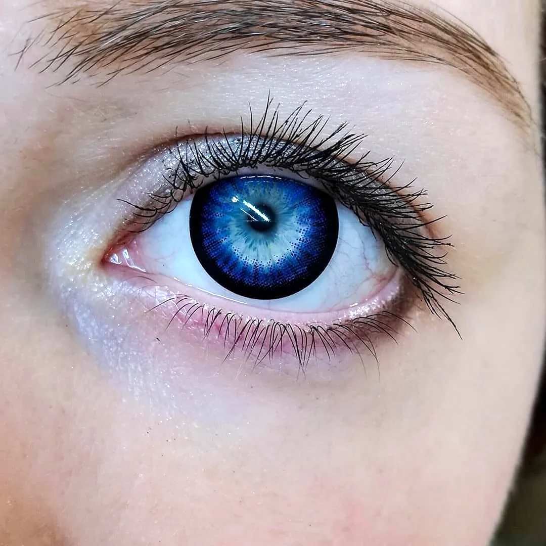 Линзы TTD Eye голубые.