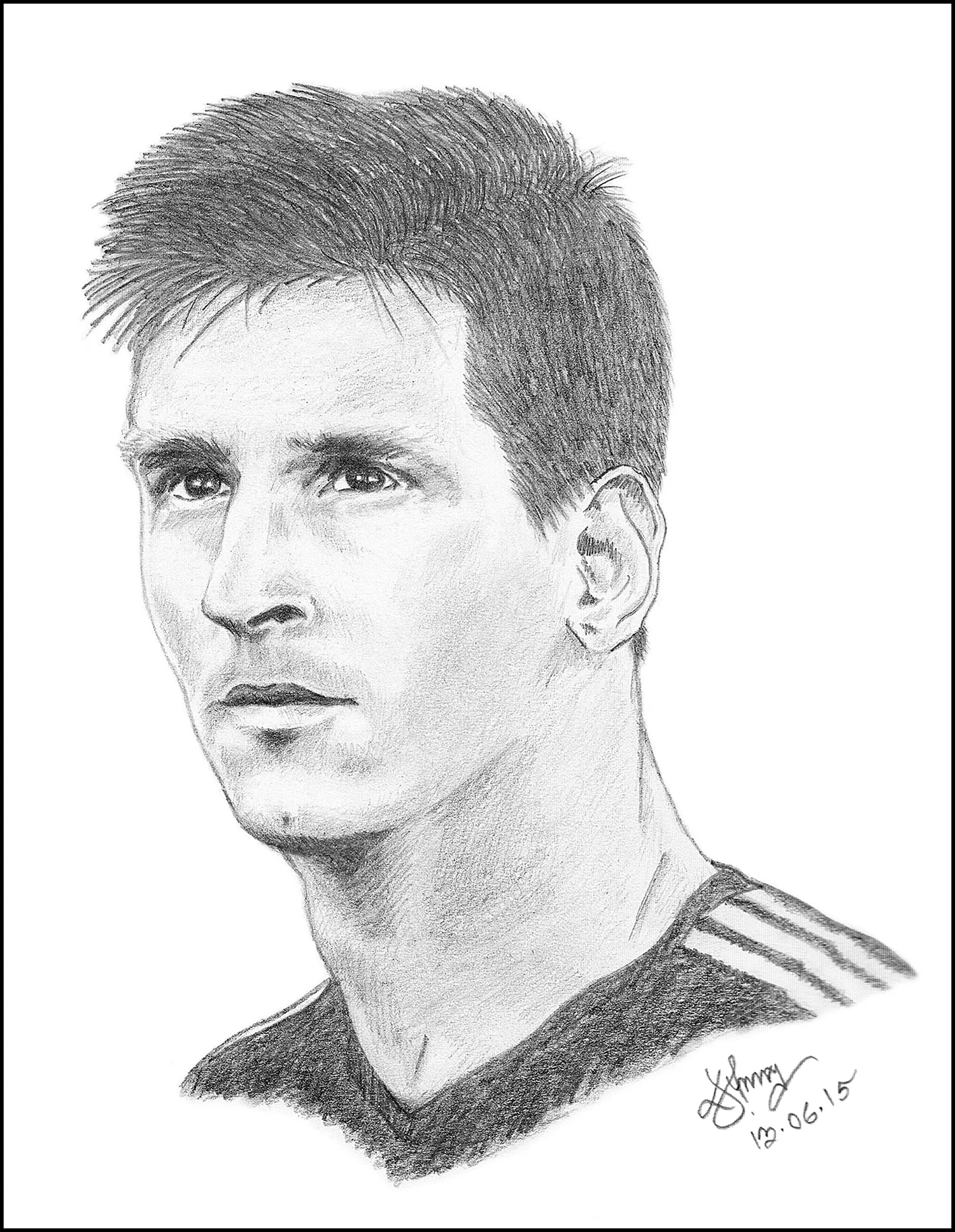 Рисую Лионеля Месси (How daw Leo Messi ), портрет карандашом