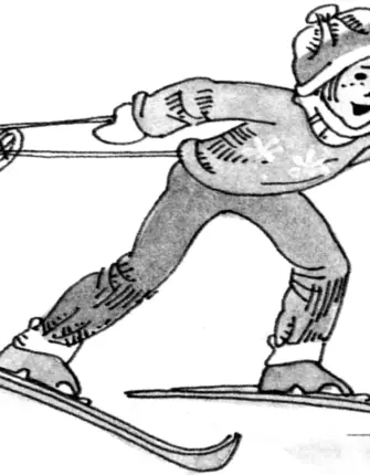 Лыжник рисунок для детей