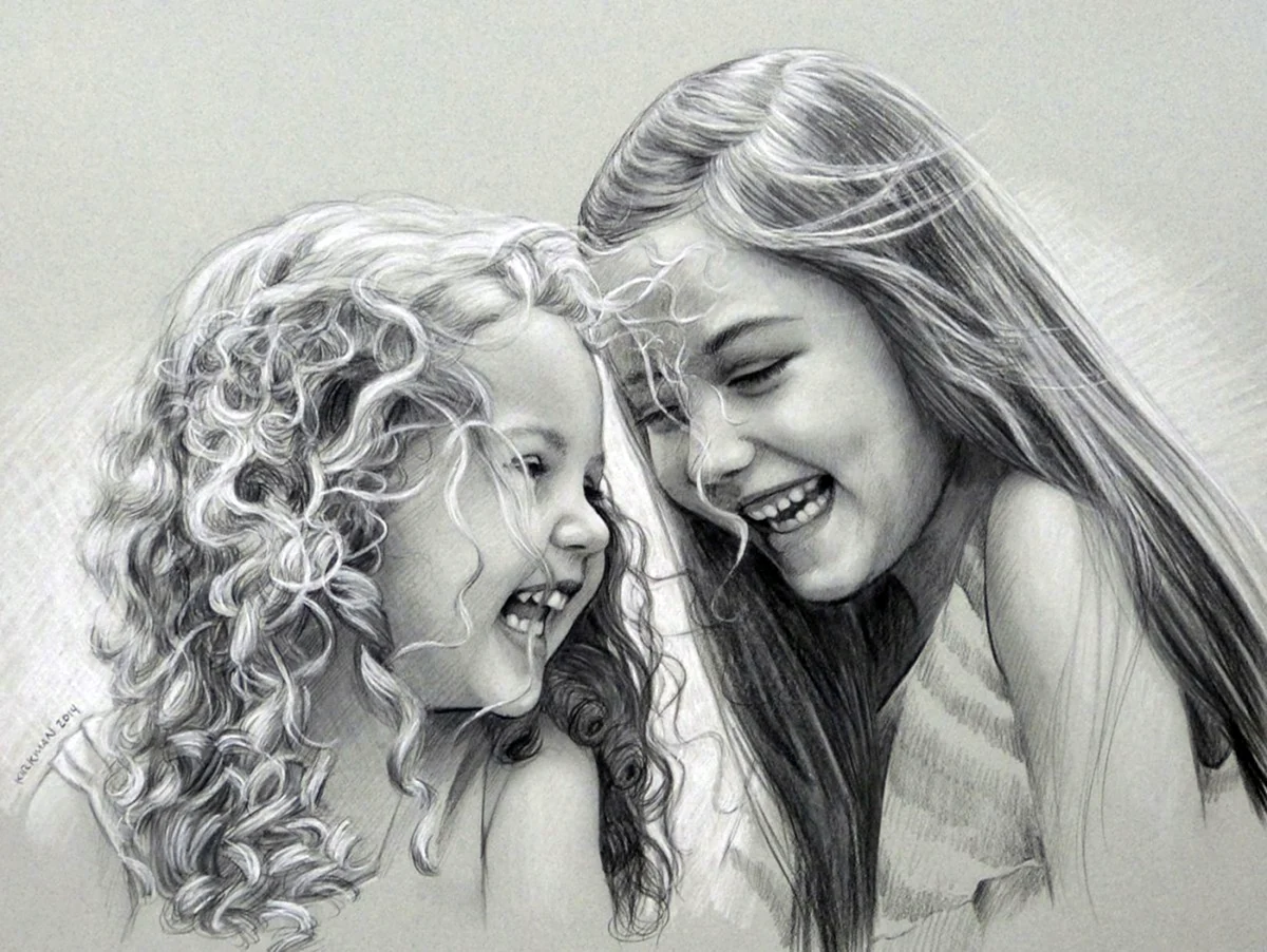 Рисунки мамы и дочки для срисовки (50 фото)