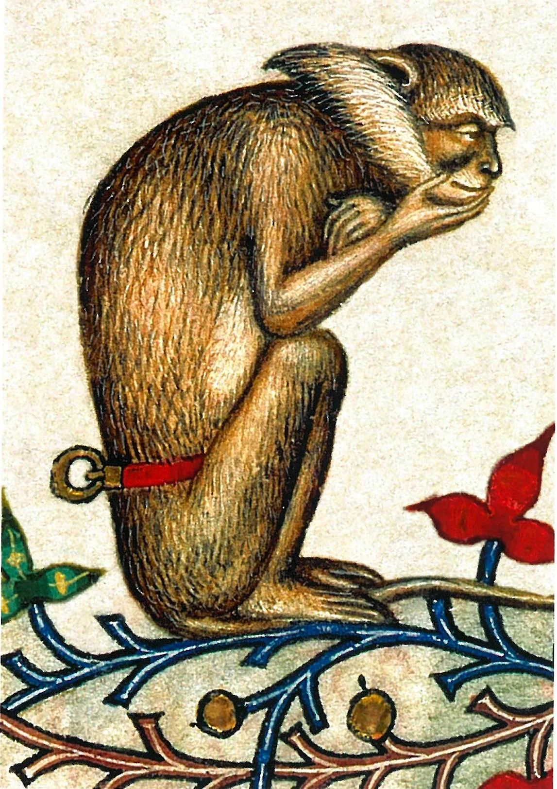 Маргиналии средневековья обезьяны
