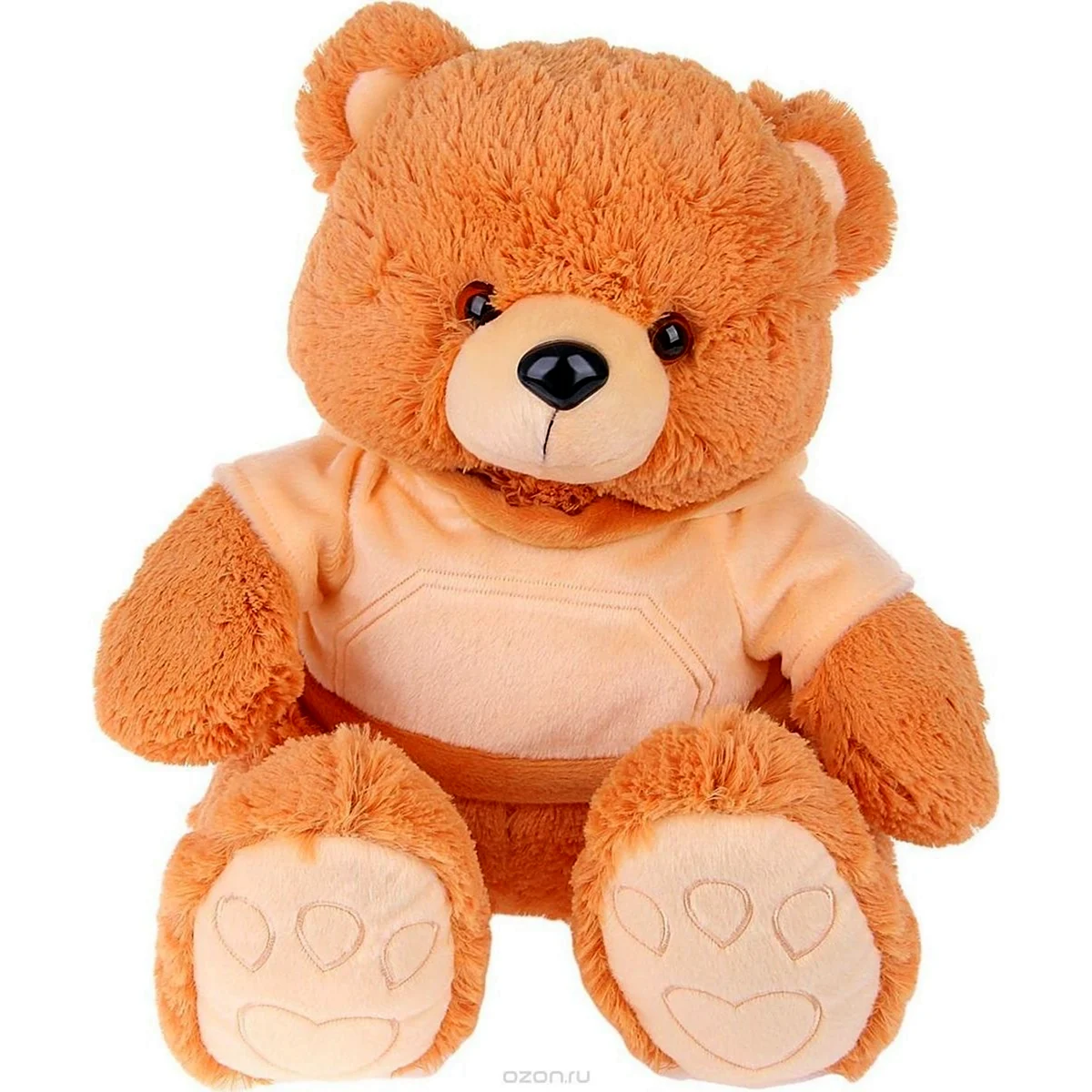 Мягкая игрушка медведь в кофте с капюшоном te amo 17x28x20 см