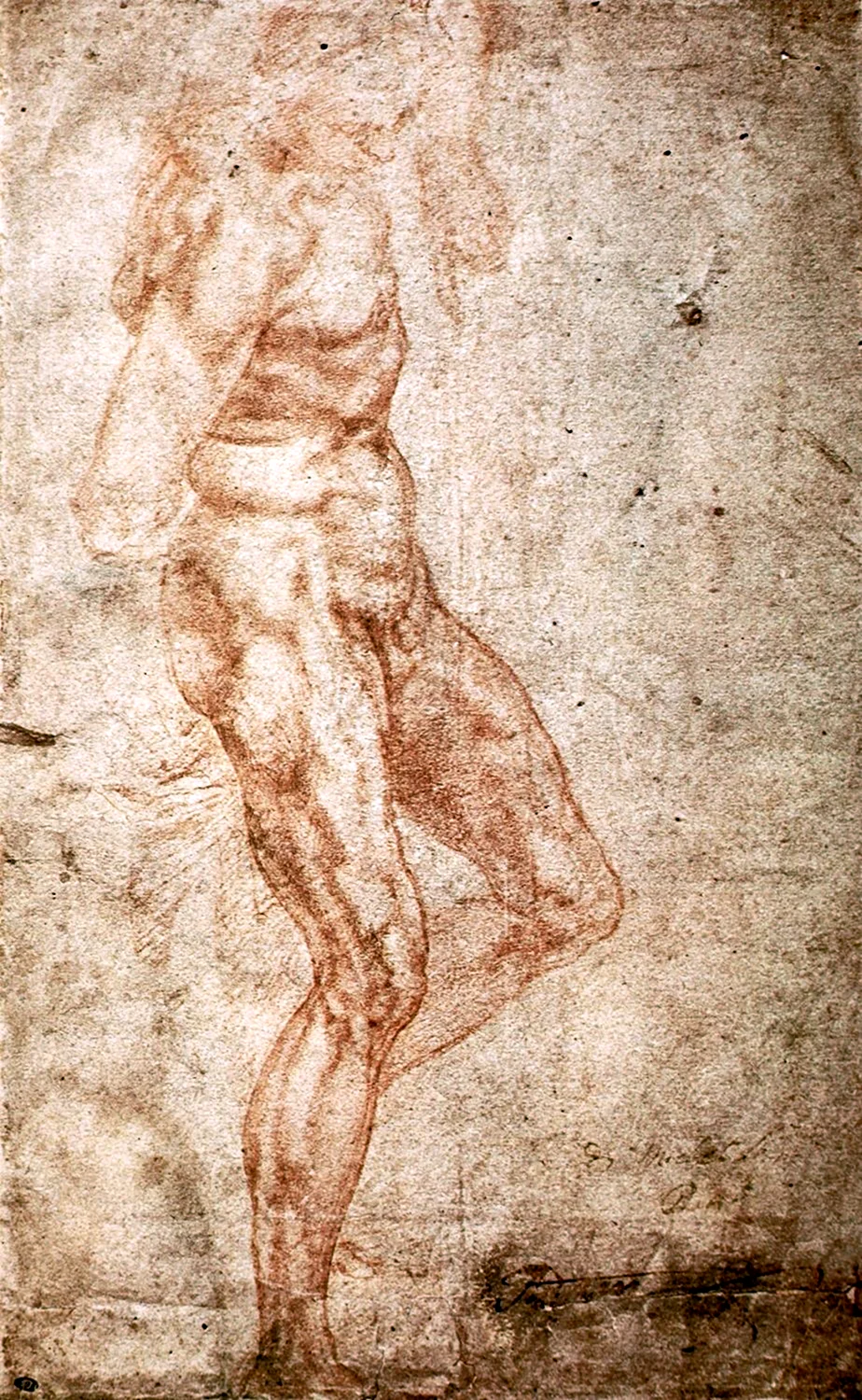 Микеланджело Буонарроти рисунки фигура
