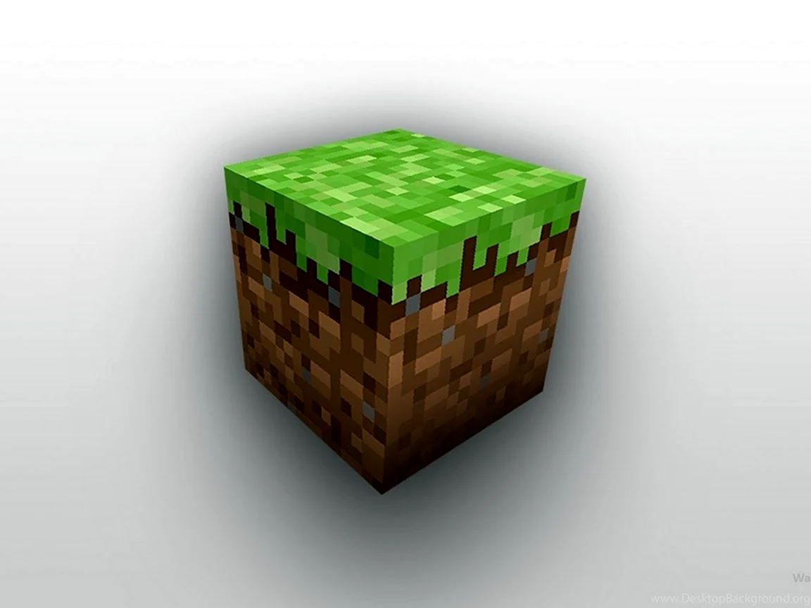 Наклейка Майнкрафт Блок земли Minecraft Dirt Block Sticker