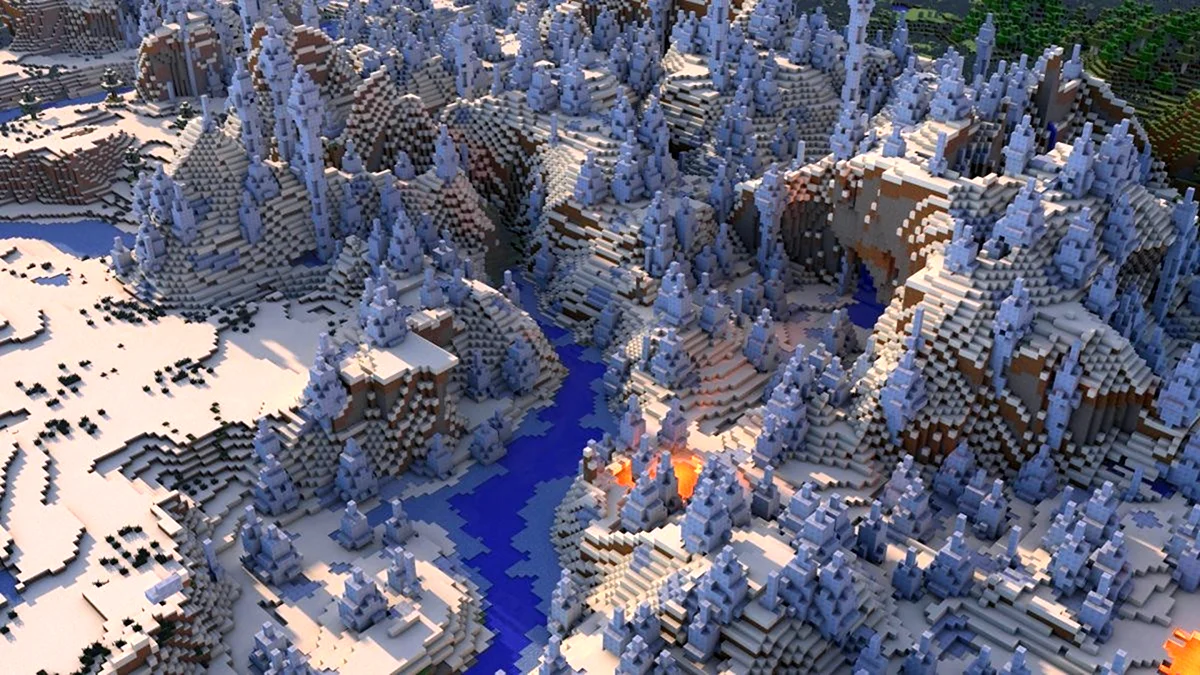 Minecraft зимний биом