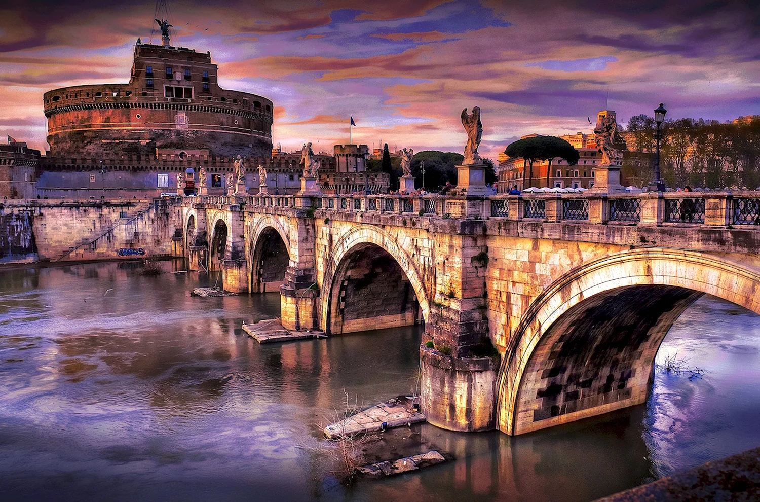 Мост Святого ангела в Риме