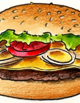 Нарисованный гамбургер