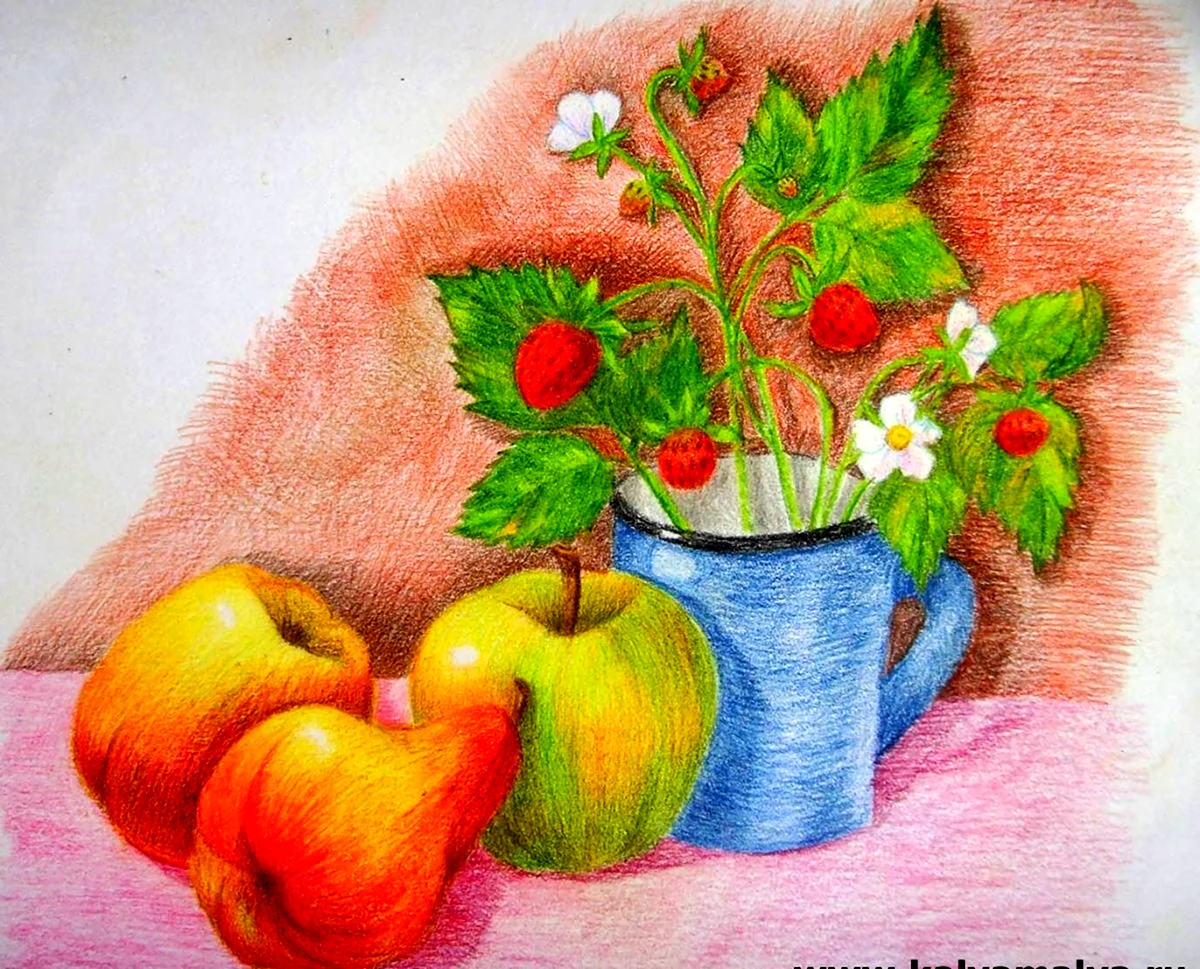 Натюрморт яблоко рисунок 62 фото