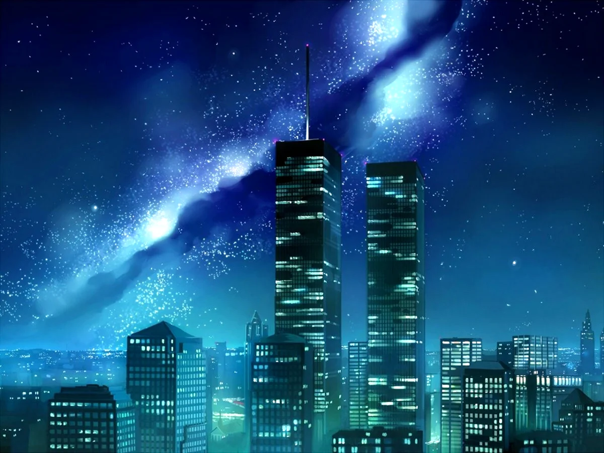 Фон аниме многоэтажки ночью (84 фото)