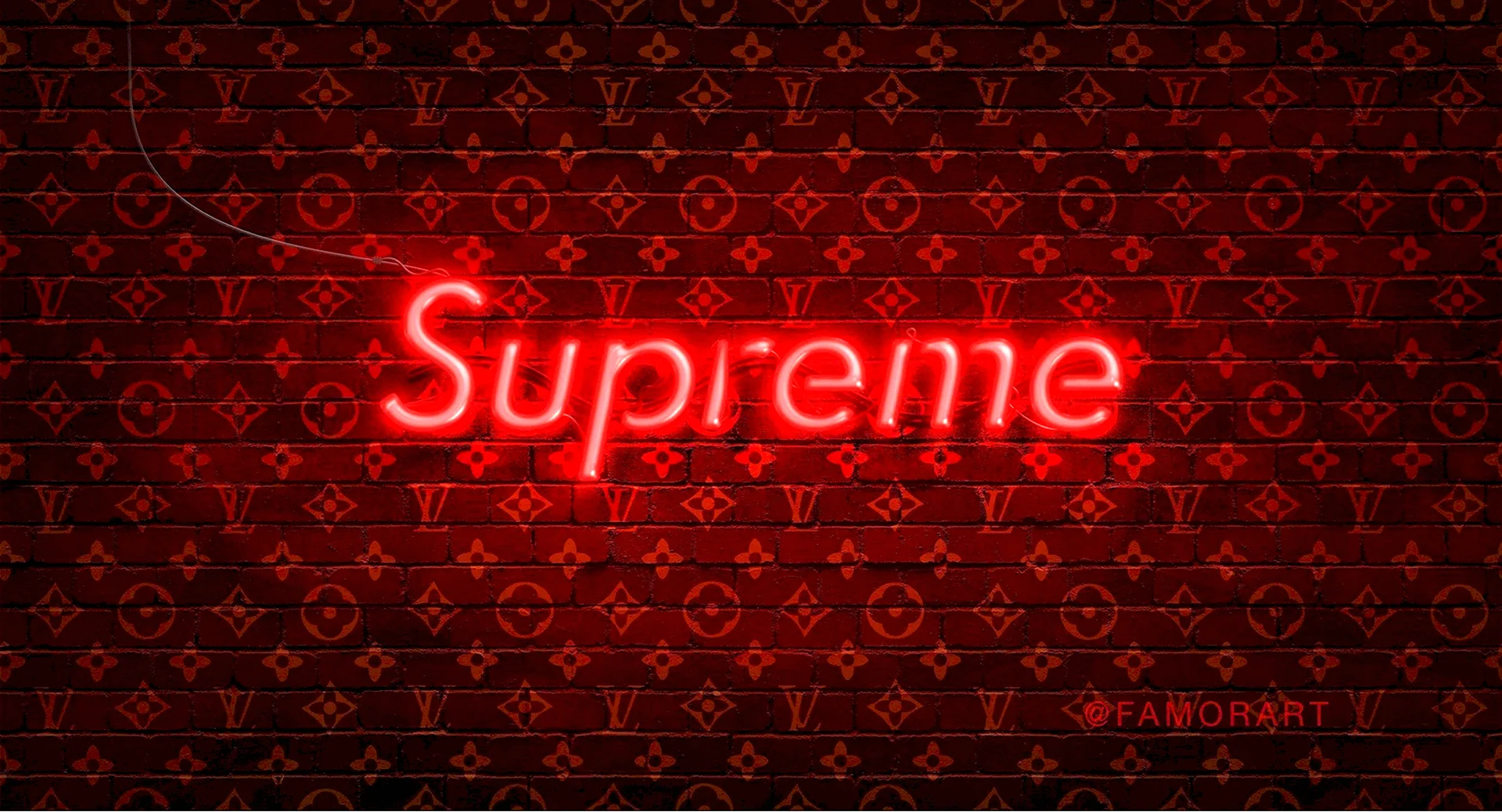 Supreme x Louis Vuitton принт