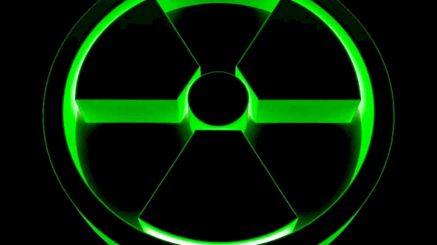 Неоновый знак радиации