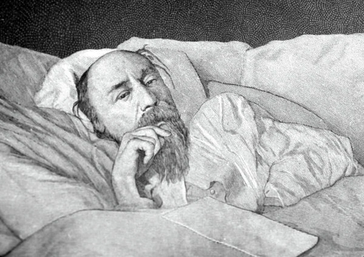 Николай Алексеевич Некрасов на смертном одре