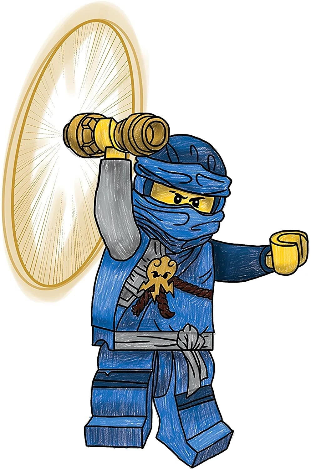 Раскраска LEGO ninjago джей FCBWS1 купить по цене ₽ в интернет-магазине Детский мир