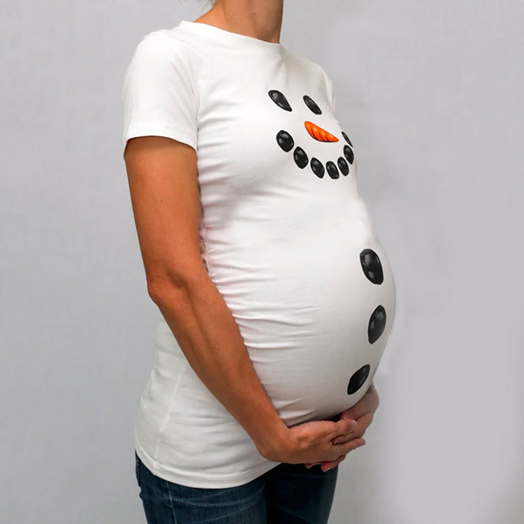 Новогодняя футболка для беременных