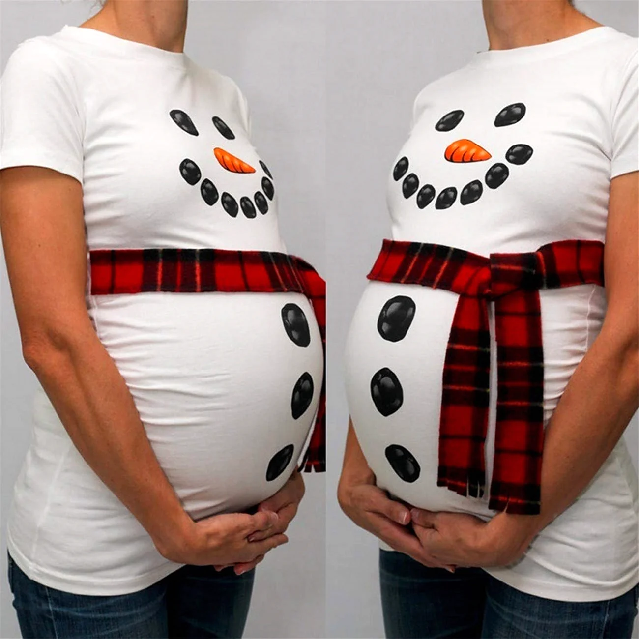 Новогодняя футболка для беременных