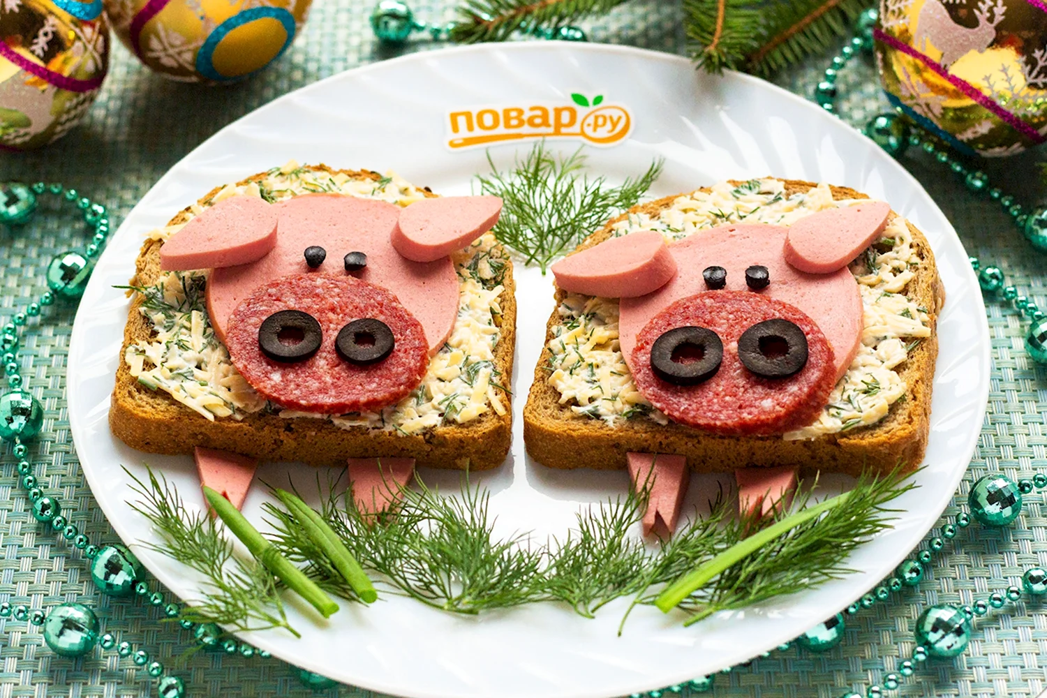 Новогодний бутерброд для детей