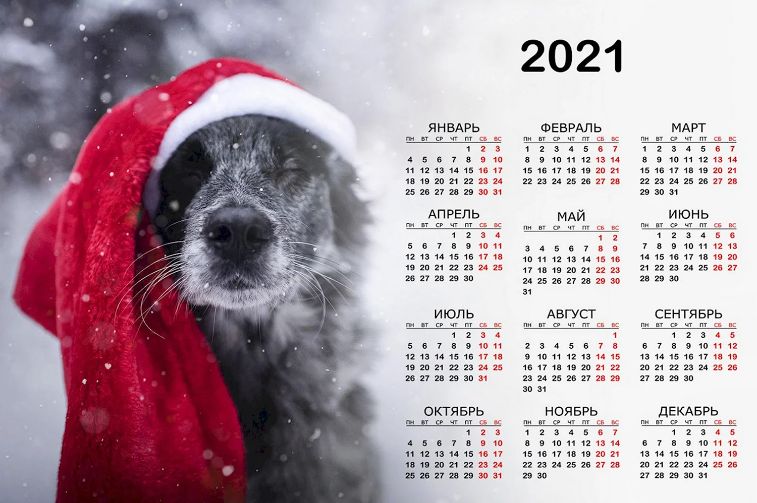 Новогодний календарь 2021