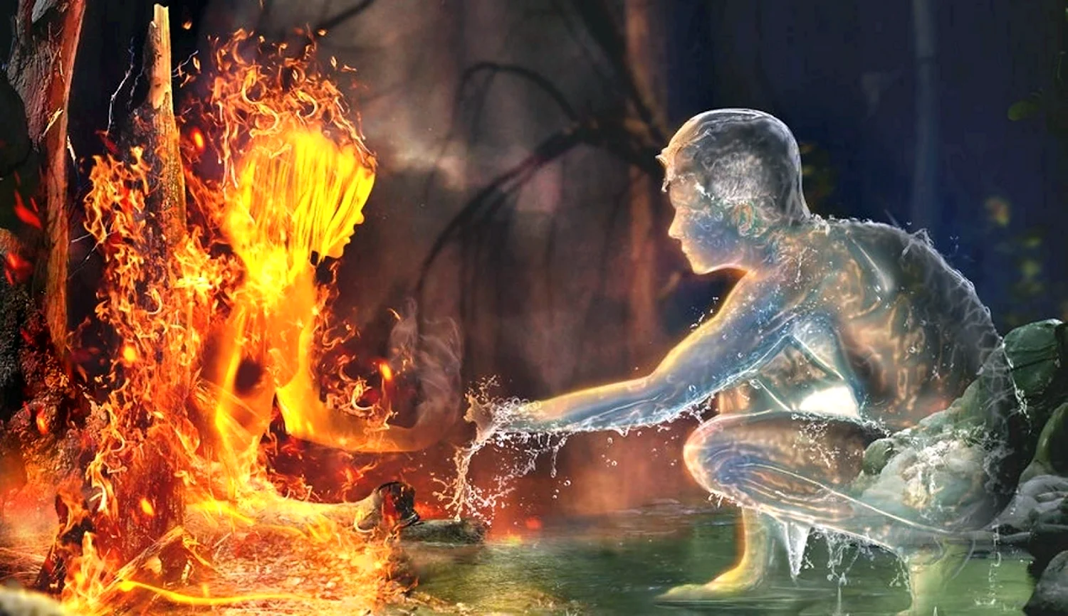 Огнем и водой читать. Мужчина огонь женщина вода. Стихия огня и воды. Огонь и вода. Огонь и вода парень и девушка.