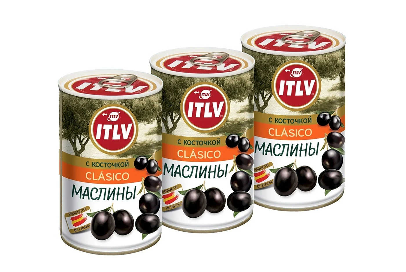 Оливки маслины ITLV С косточкой 314мл