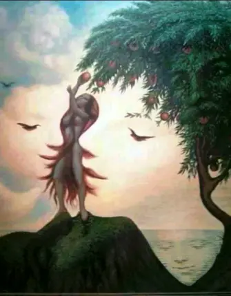 Оптические иллюзии Октавио Окампо деревья