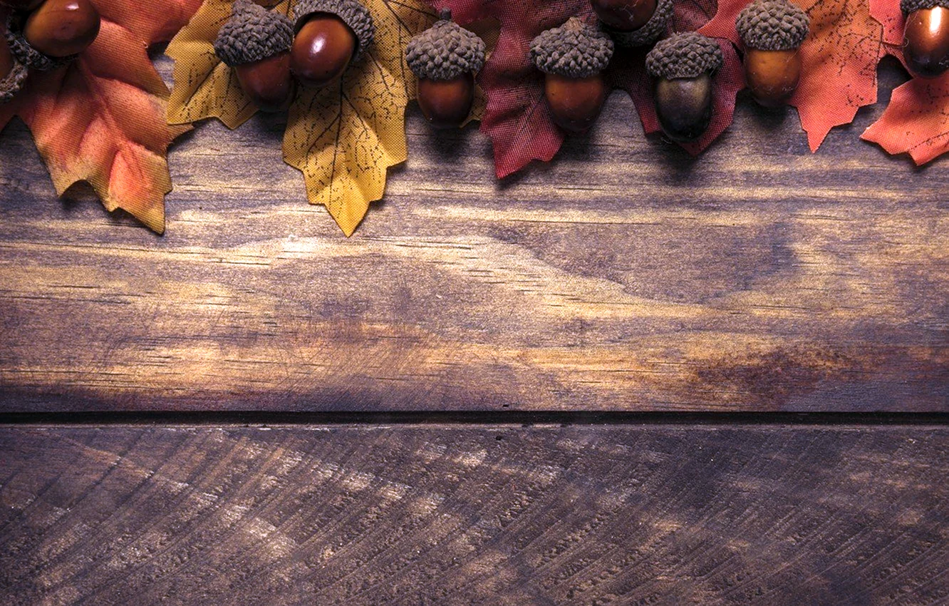 Осень деревянный стол