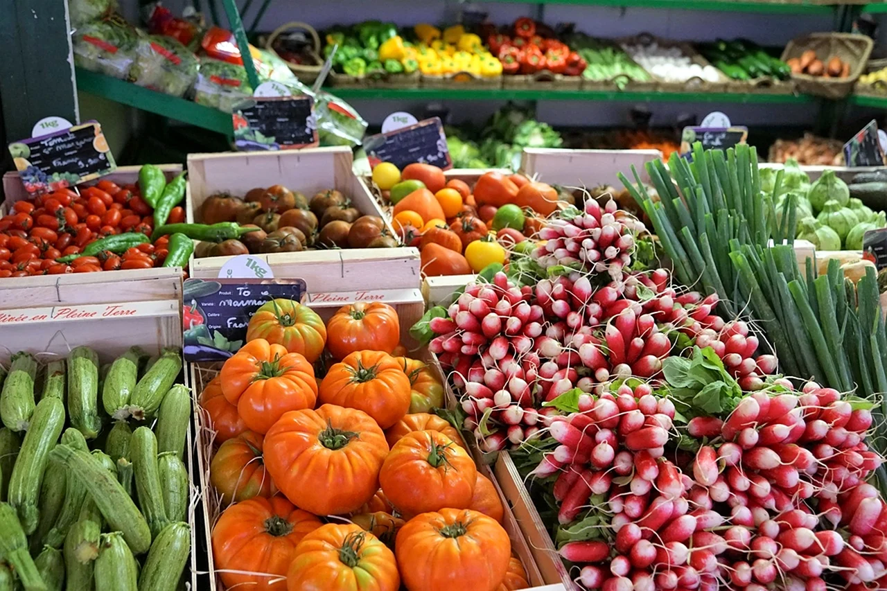 Овощи на рынке