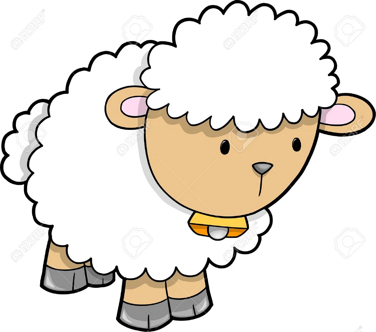 Овца рисунок