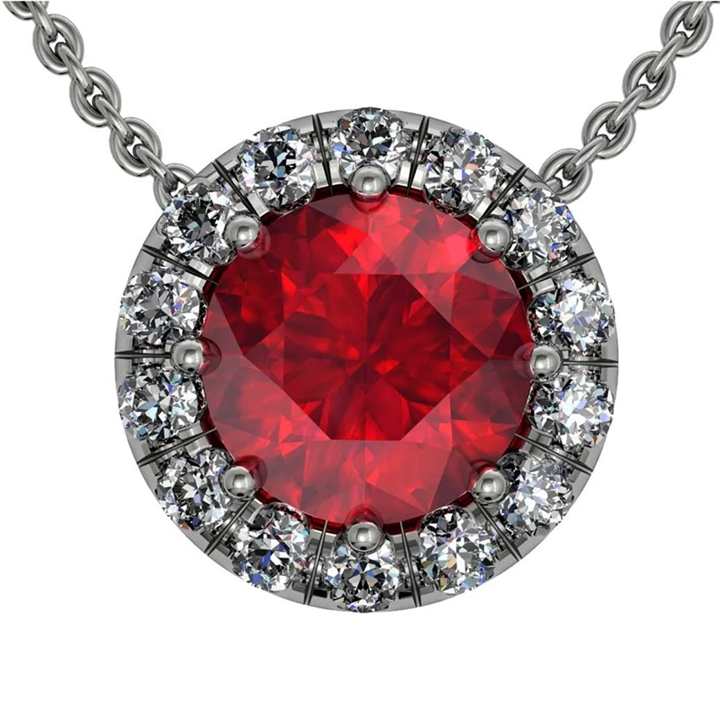 Ожерелье с бриллиантами рубинами и сапфирами