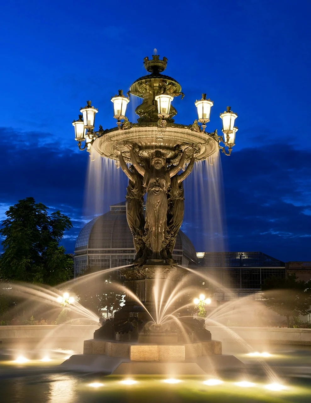 Парк Бартольди Вашингтон фонтаны