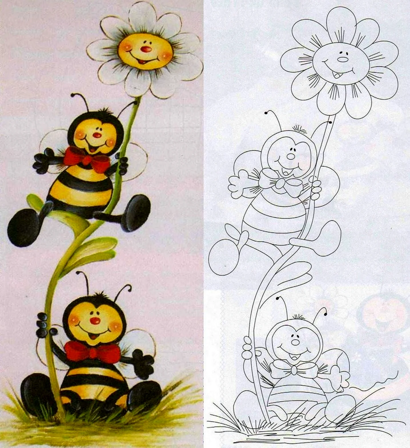 Пчелка рисунок карандашом