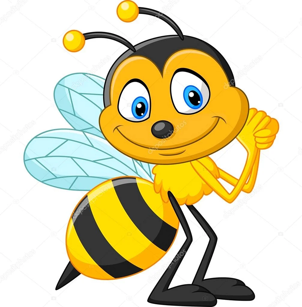 Пчелки для детей цветную