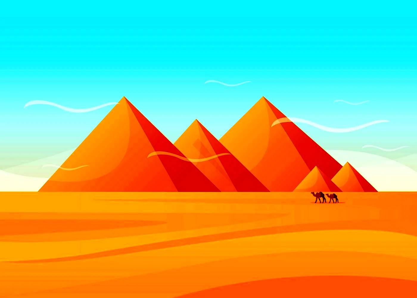 Пирамиды Египта вектор