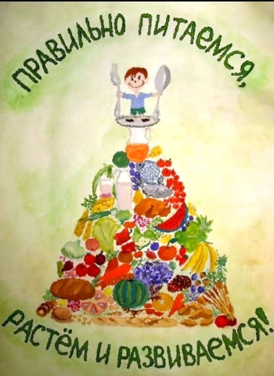 Плакат на тему здоровое питание