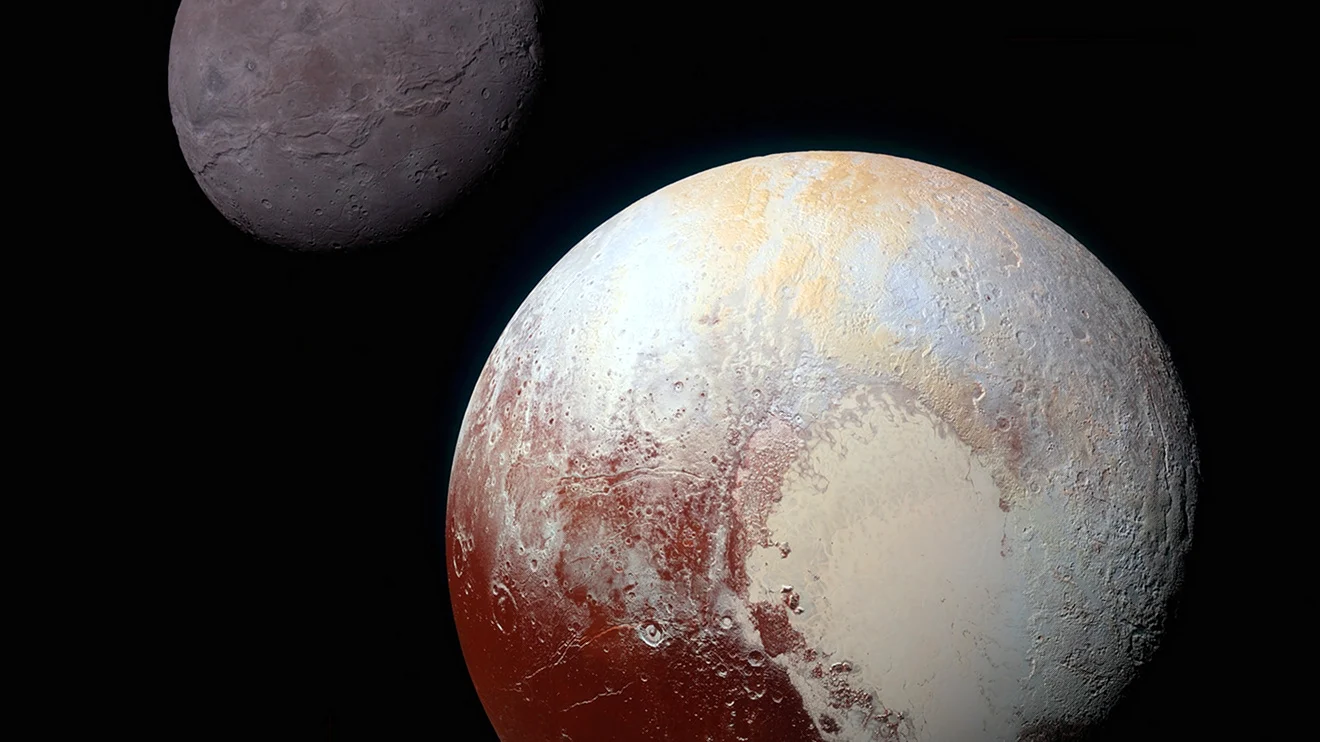 Плутон доминирующий цвет на Плутоне