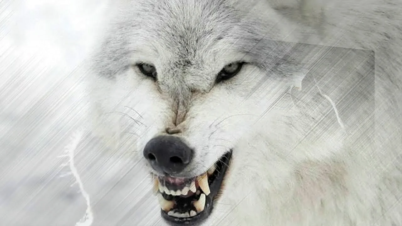 Полярный волк оскал