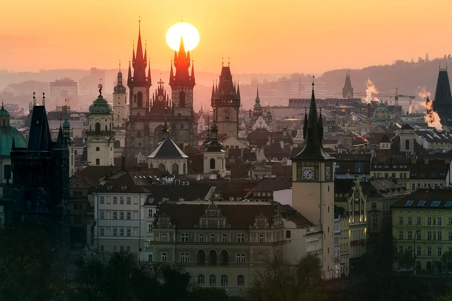 Прага Чехия панорама города