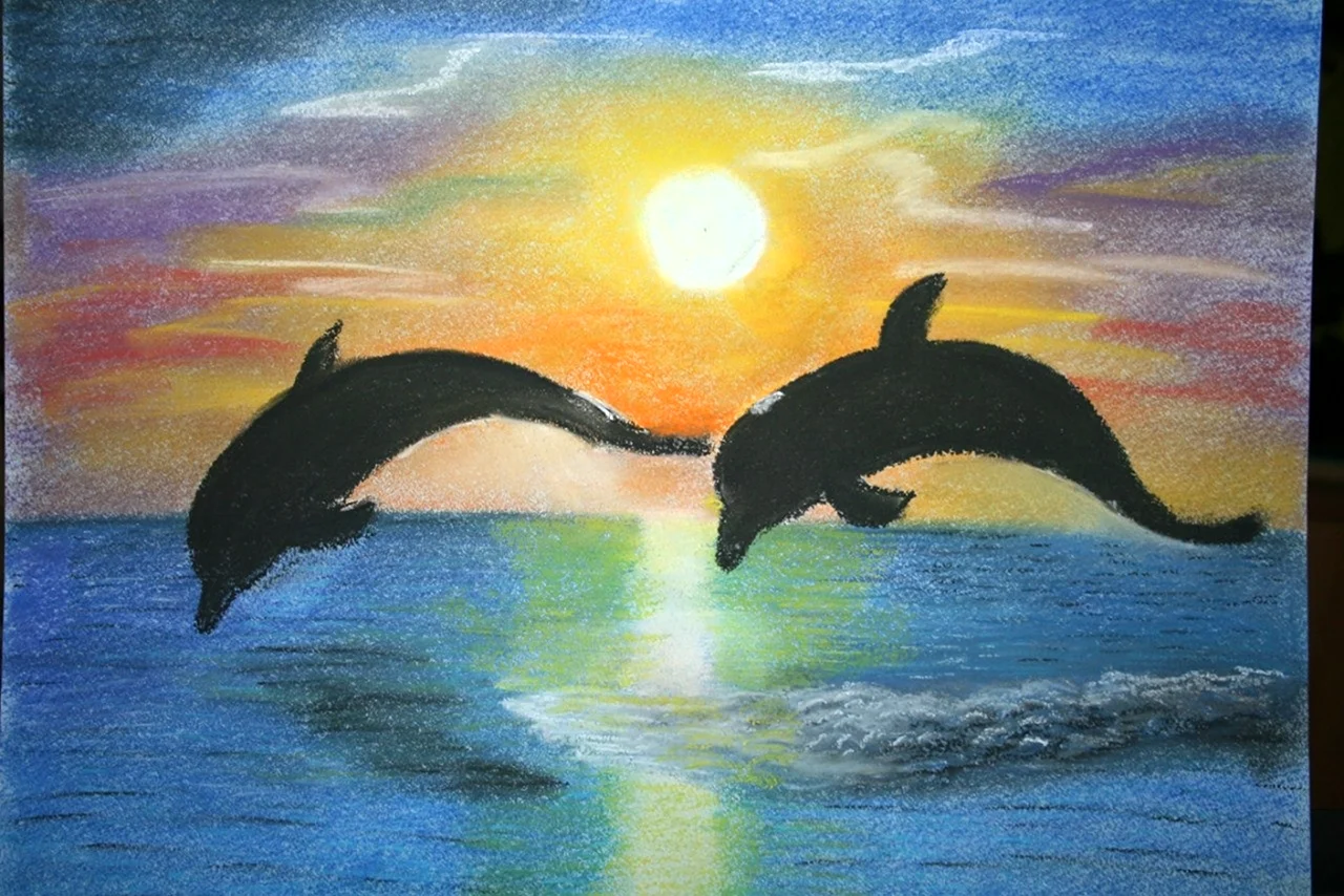 Правополушарное рисование Дельфин