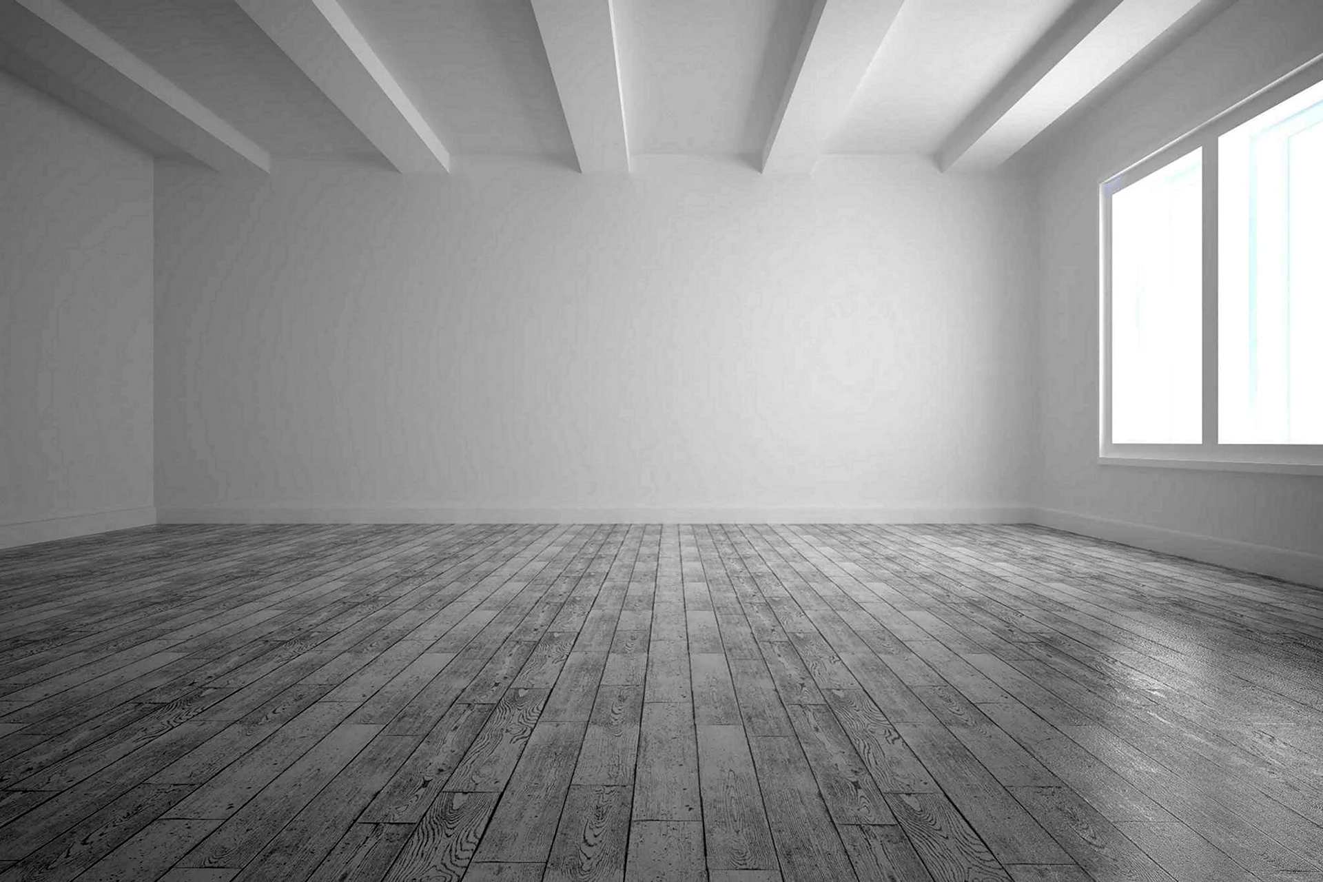 Пустая комната с белыми стенами