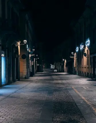 Пустые улицы города
