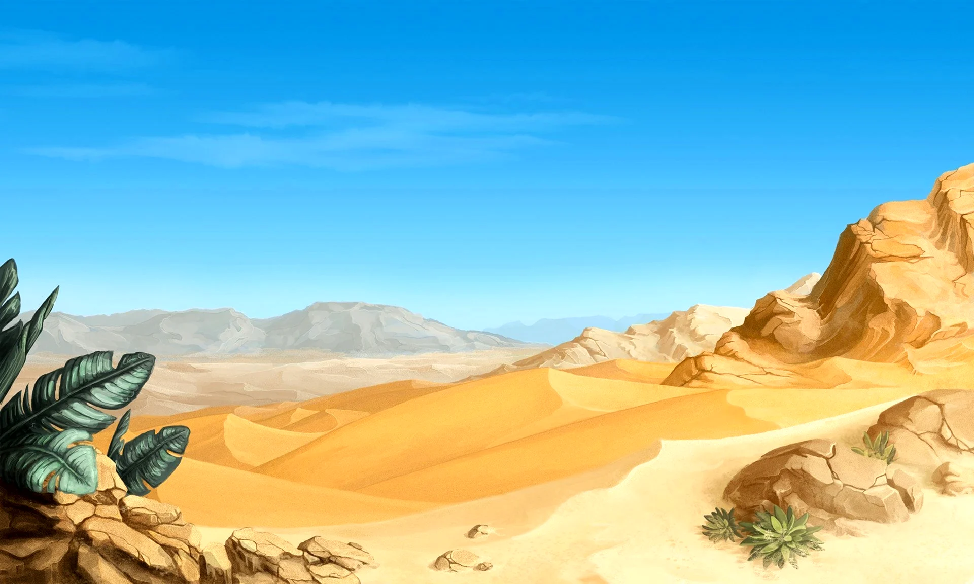 Пустыня 2д Оазис