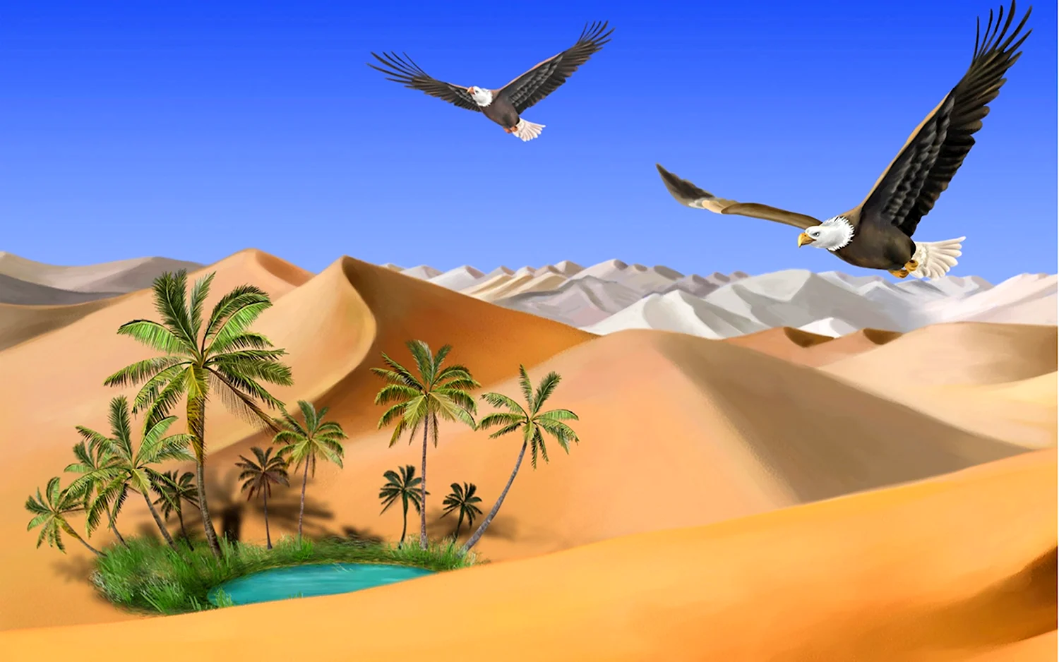 Пустыня пальмы Оазис