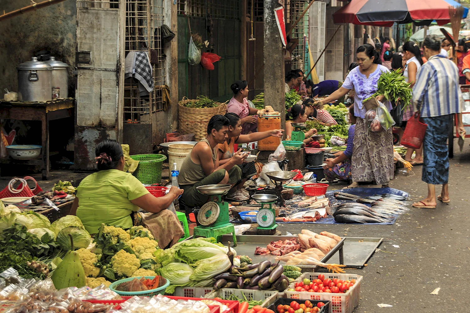 Рангун Бирма. Рынки