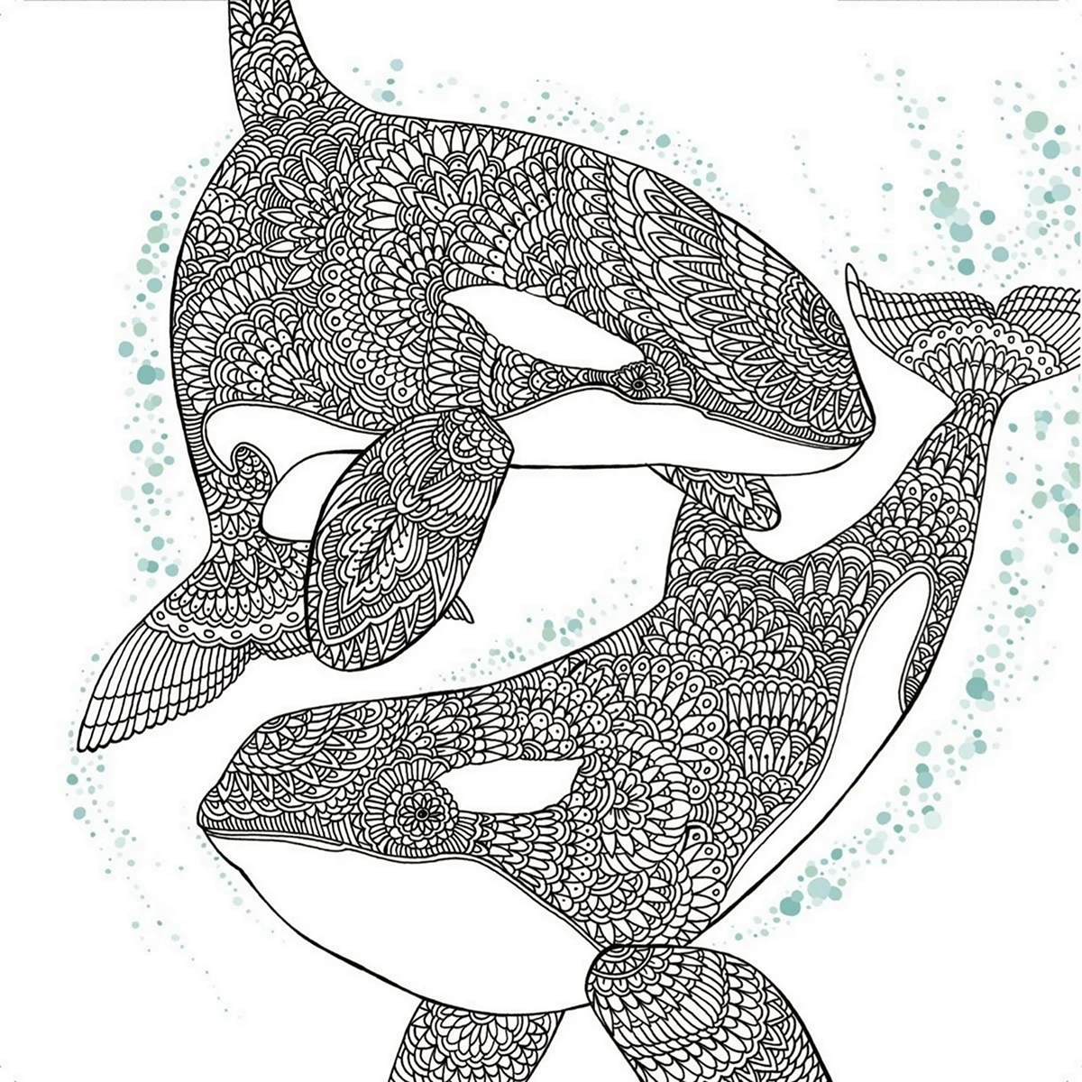 Раскраска антистресс Дельфин