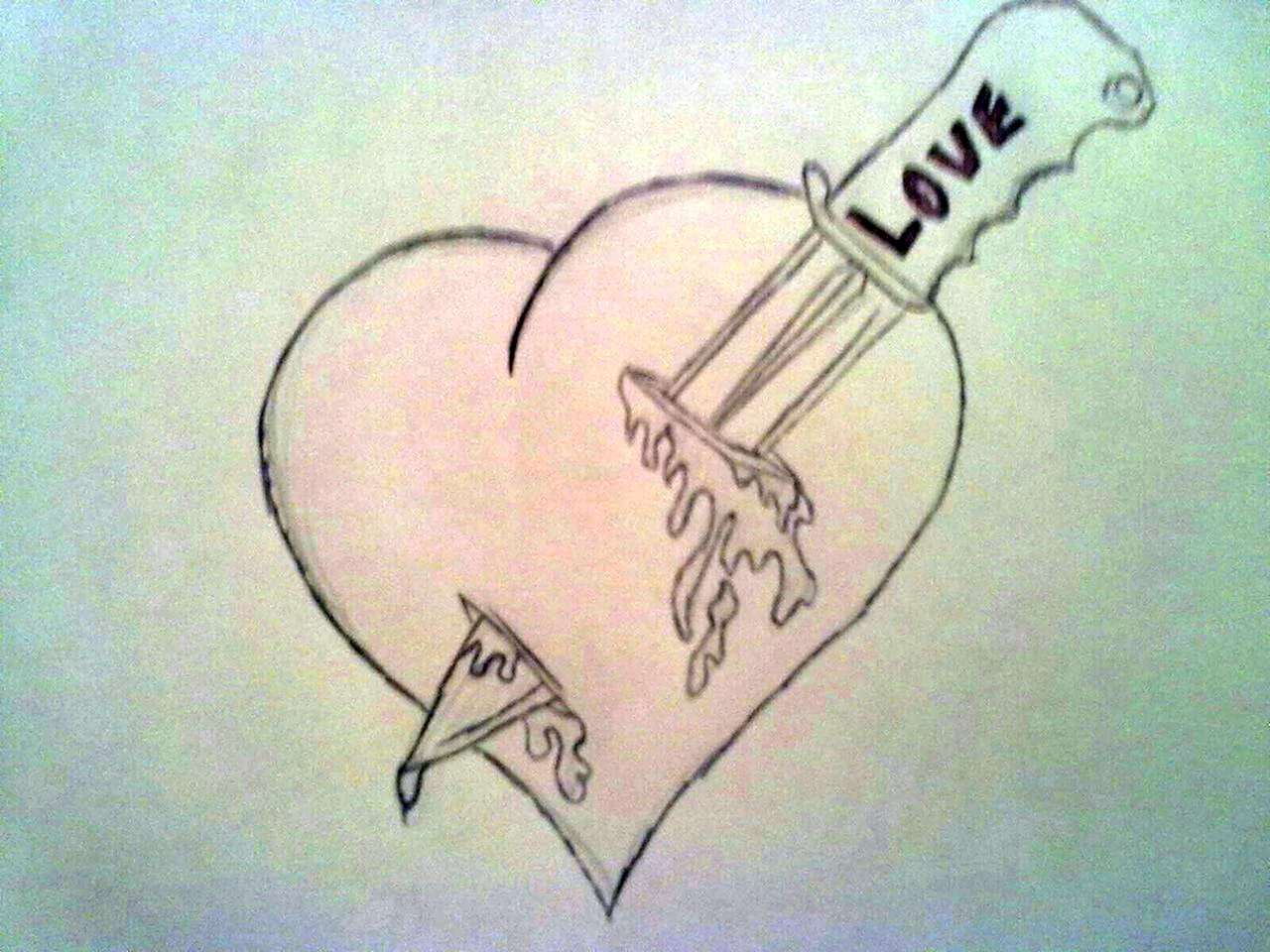 Разбитое сердце рисунок карандашом для срисовки