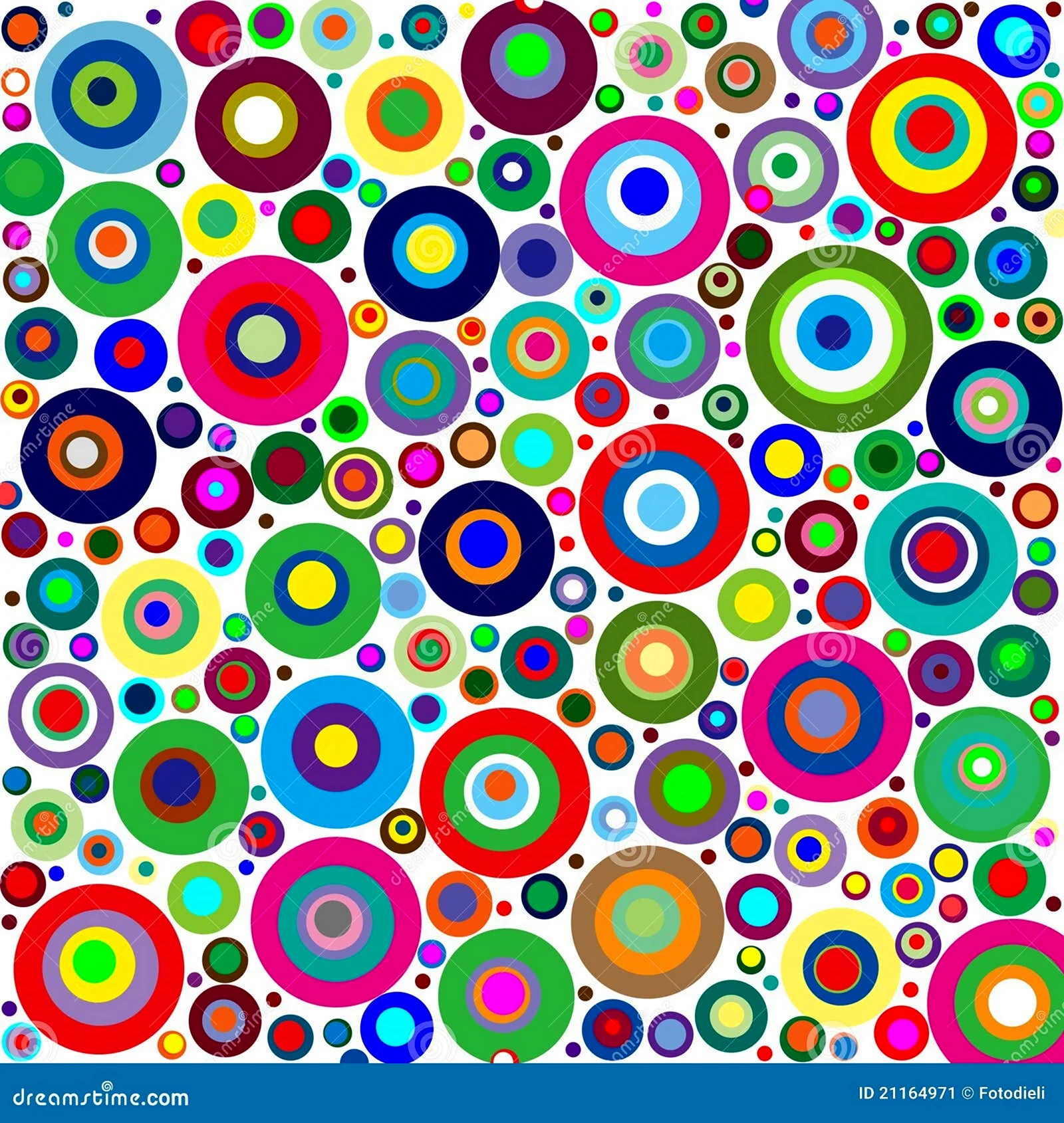 Разноцветные круги рисунок