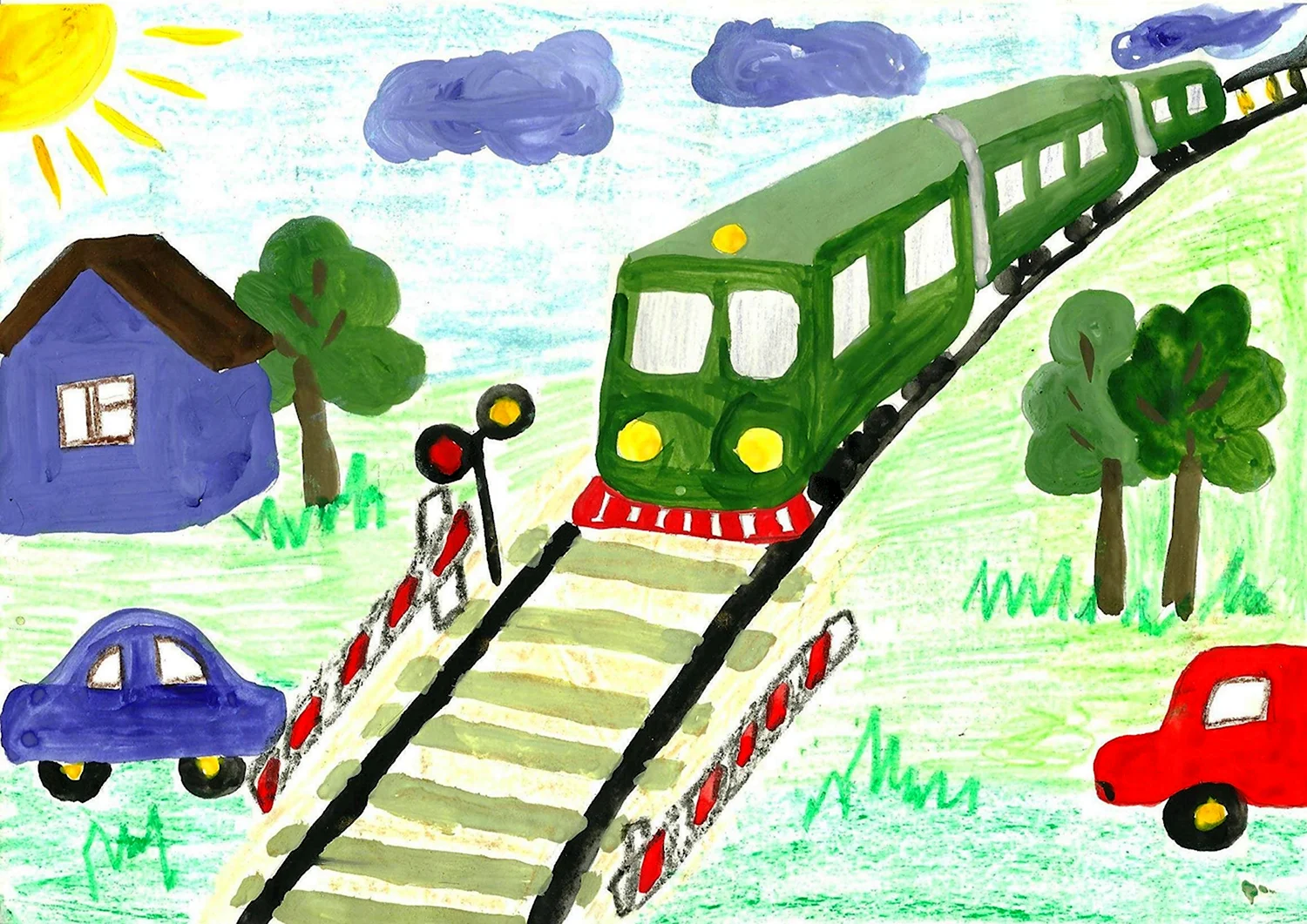 Рисование железная дорога