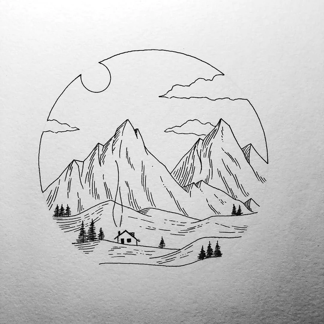 Рисунок гор