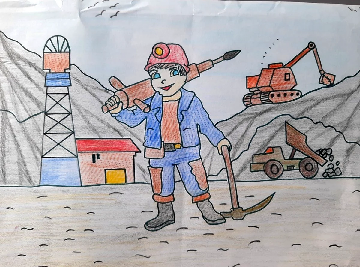 Детский рисунок шахтер (55 фото) » рисунки для срисовки на thebestterrier.ru